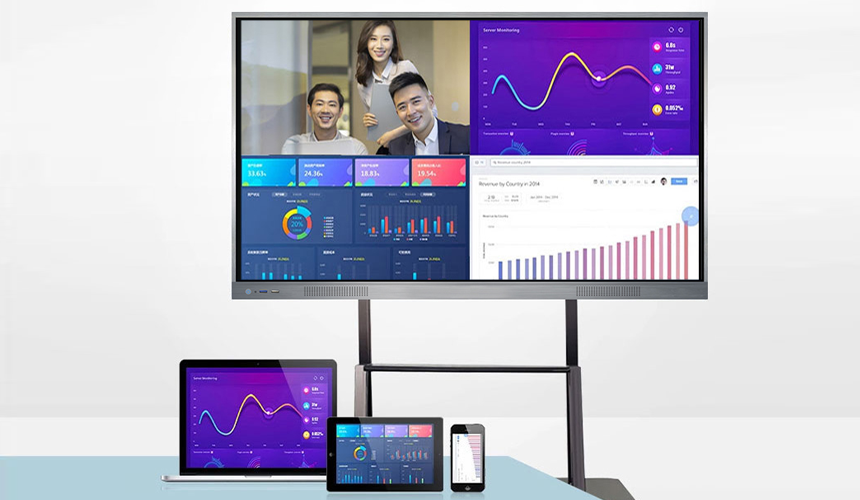 會(huì)議平板與傳統(tǒng)會(huì)議投影儀相比，看看那種更便捷高效